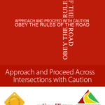 Procedures when turning at intersections that could reduce side swipe crashes