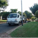 Do not park in such manner as to obstruct any private or public vehicular entrance to such road.