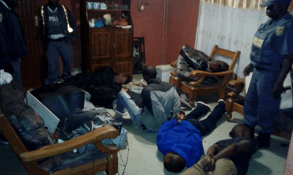 The four suspects who were arrested following a hijacking on the East Rand Saturday