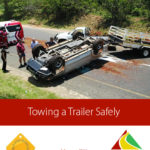 What is maximum overlap is for goods on a trailer pulled by a bakkie? 